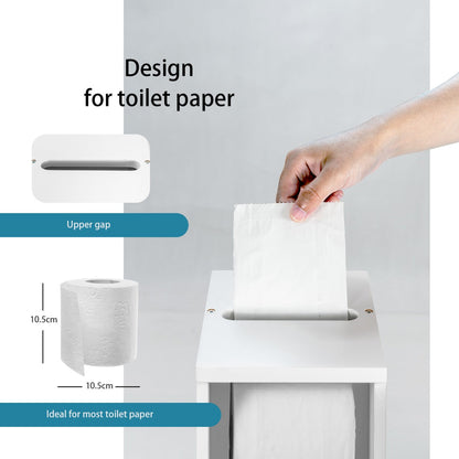 Durable MDF tissue cabinet with waterproof white finish provides reliable long-term bathroom storage