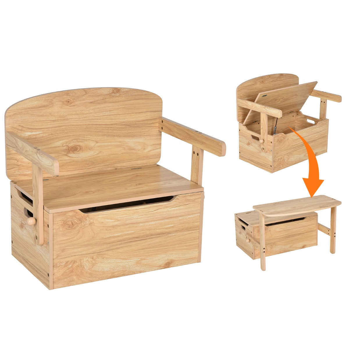 Kids activity bench supports up to 30kg on the seat and 7kg on the tabletop