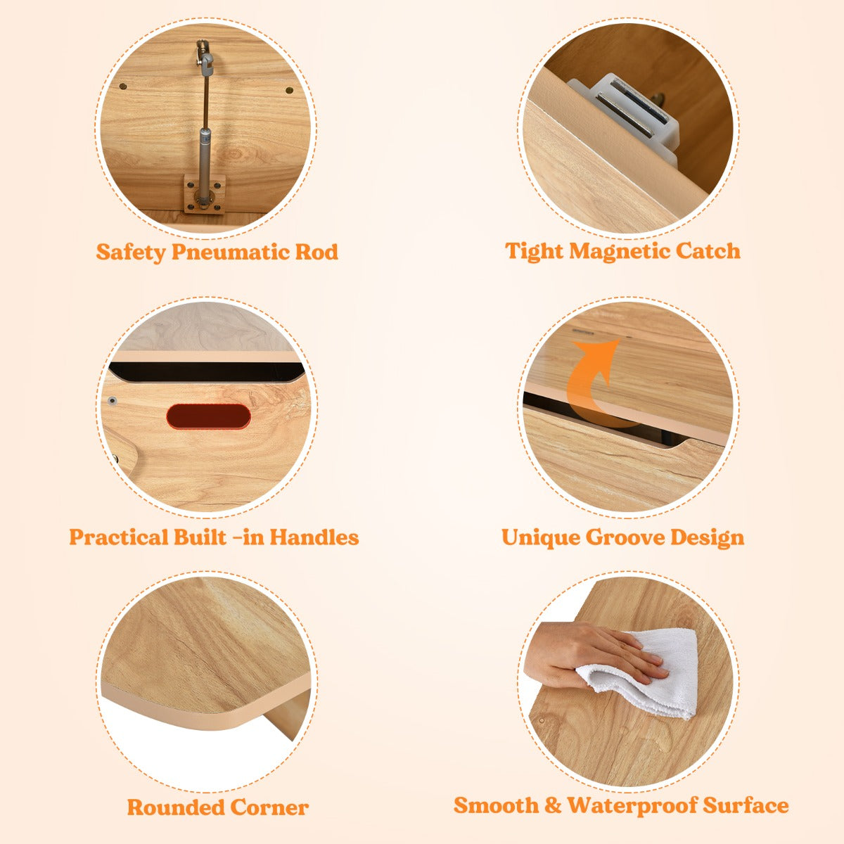 Sturdy wooden MDF construction supports long-lasting use in playrooms and children's bedrooms