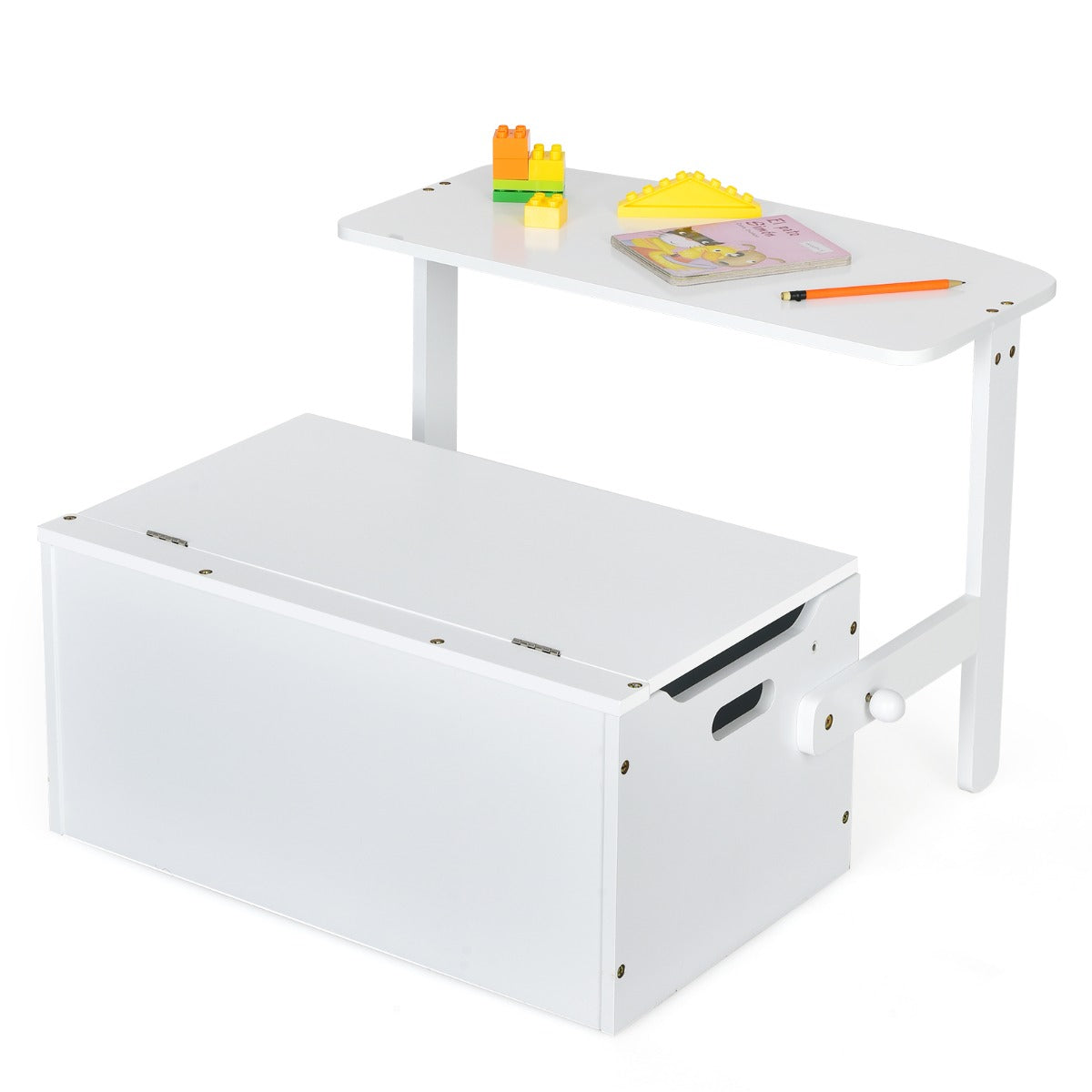 Large toy storage box keeps books, clothes, toys, and children's belongings organized and out of sight