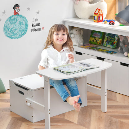 Ergonomic backrest and armrests provide comfortable, supportive seating during play or shoe changing