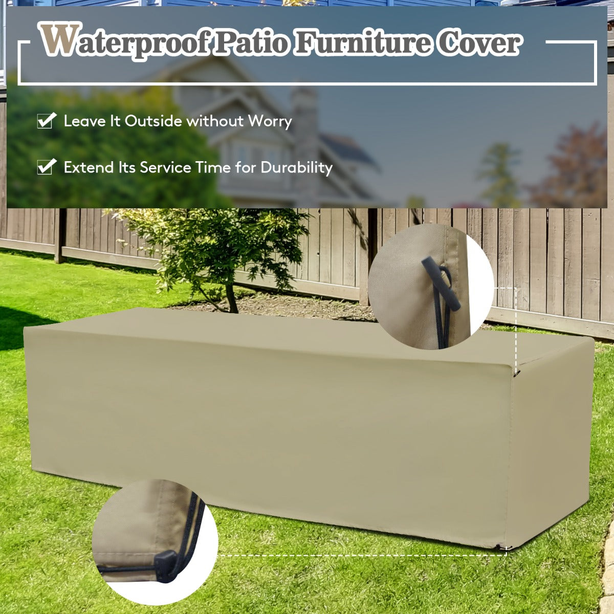 8-Piece Outdoor Patio Furniture Set with Cushions & Storage Box