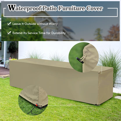 8-Piece Outdoor Grey PE Rattan Conversation Set with Washable Cushion Covers-White