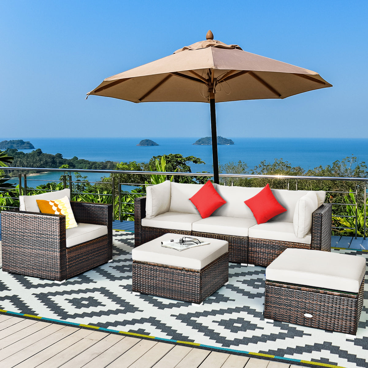 Modular pieces can be arranged separately or combined into flexible conversation layouts