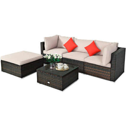 Outdoor sectional set arrives in three boxes, which may be delivered separately at different times