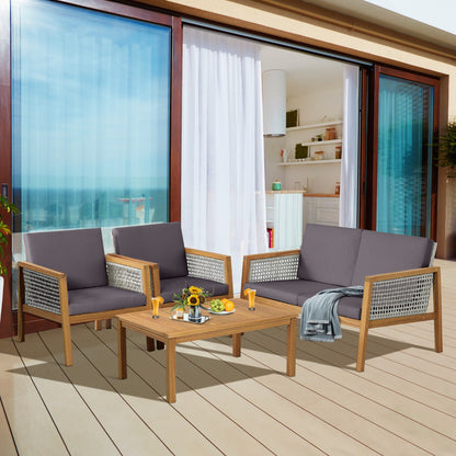 Large coffee table offers convenient space for drinks, snacks, books, and outdoor accessories
