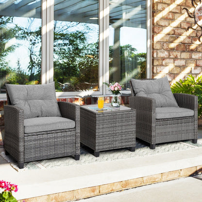 Tempered glass coffee table provides a scratch-resistant surface for snacks, drinks, books, and outdoor decorations
