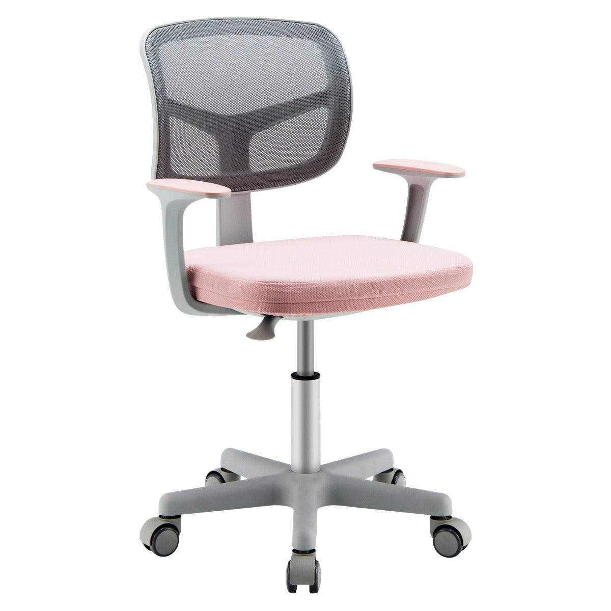 Kids Study Chair and Desk Set with Adjustable Height-Pink-Chair