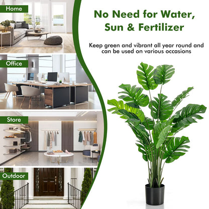 1.5M Artificial Tree Faux Monstera Deliciosa Plant for Indoor and Outdoor-1 Pack