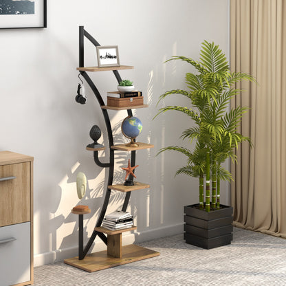 6-Tier Metal Plant Stand with Top Hook & Anti-Toppling Device