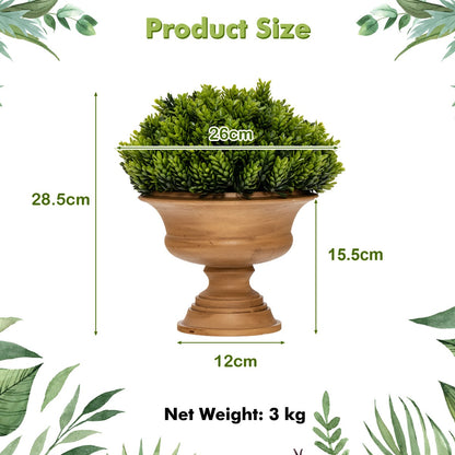 4-Set Artificial Mini Greenery Potted Plant for Home &amp; Office-Round shape