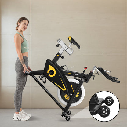 Indoor Magnetic Exercise Bike with Adjustable Resistant and Multi-Position Adjustment