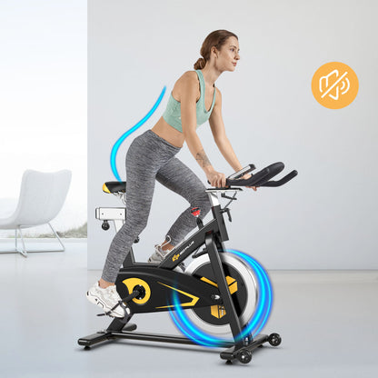 Indoor Magnetic Exercise Bike with Adjustable Resistant and Multi-Position Adjustment