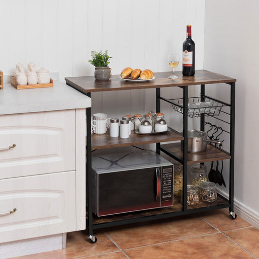 Industrial Kitchen Baker Rack with Lockable Universal Wheel