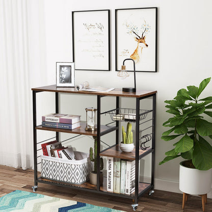 Industrial Kitchen Baker Rack with Lockable Universal Wheel