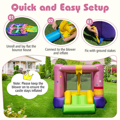 Inflatable Bounce House with 550W Blower for Indoor Outdoor