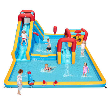 Inflatable Water Park with Climbing Wall for Birthday Party (Without Blower)
