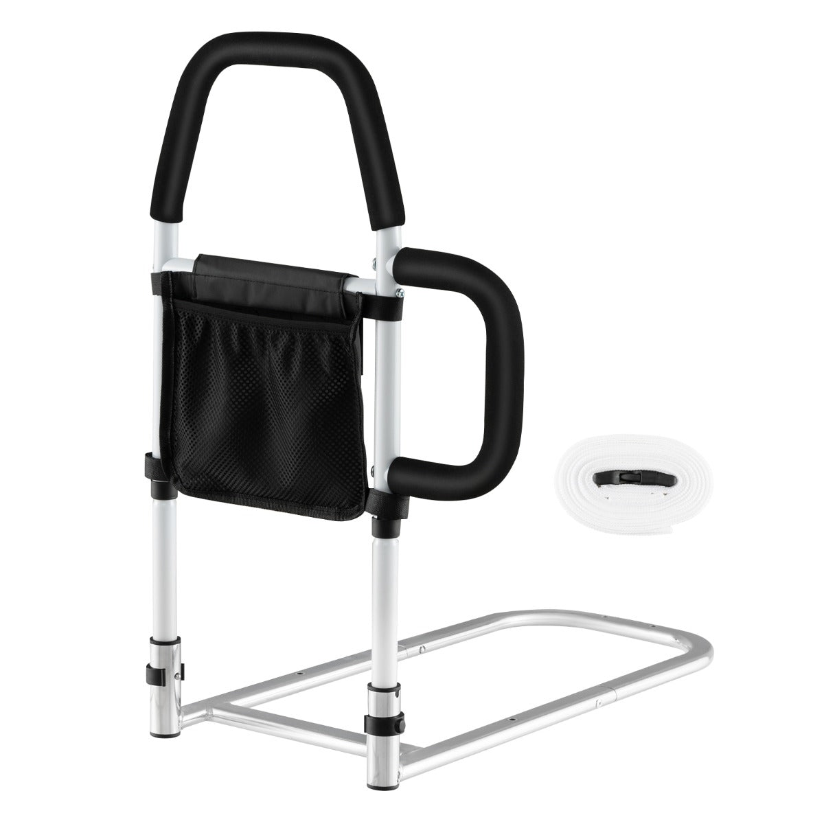 Safety Bed Assist Rail with Dual Handrail for Elderly Adults