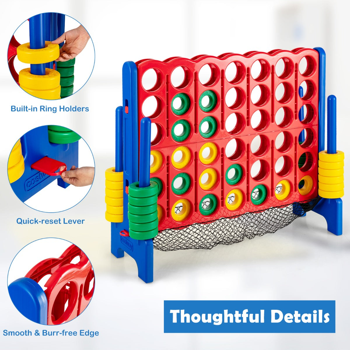 Jumbo 4-to-Score Giant Game Set with Ring Net