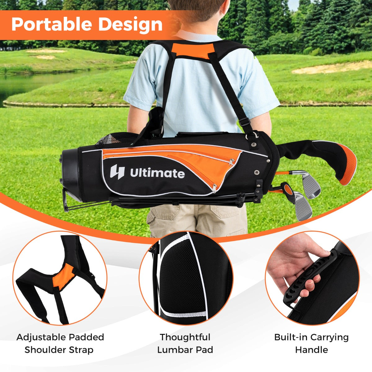 Junior Complete Golf Club Set for Age 11 to 13-Yellow