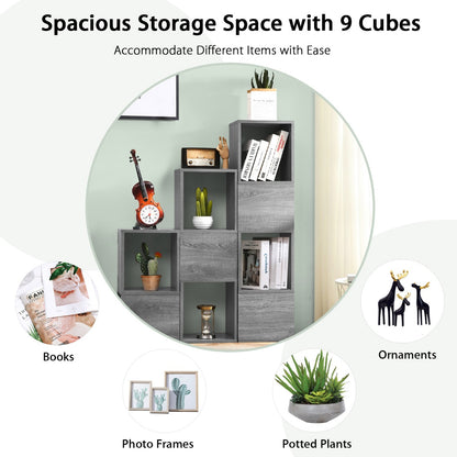 Costway 9-Cube Free Combination Bookcase for Living Room
