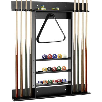 Wall Mounted Billiard Stick Holder for Club/Bar-Black