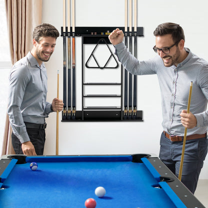 Wall Mounted Billiard Stick Holder for Club/Bar-Black