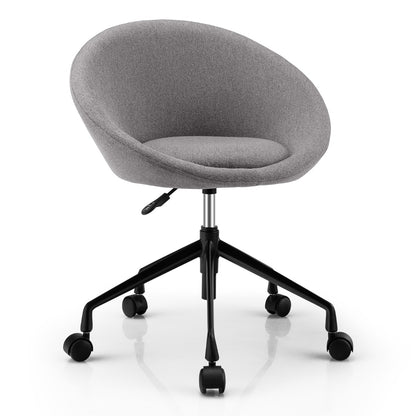 Armless Desk Chairs with Curved Backrest for Office