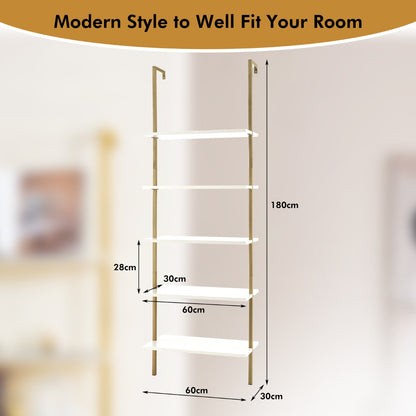 Wall Mounted Display Rack Bookshelf for Office-White