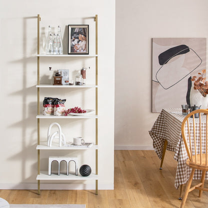 Wall Mounted Display Rack Bookshelf for Office-White