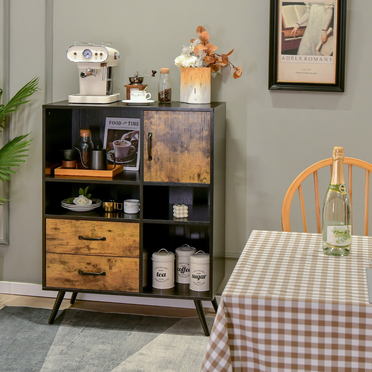 Costway Industrial Kitchen Cupboard with Single Door