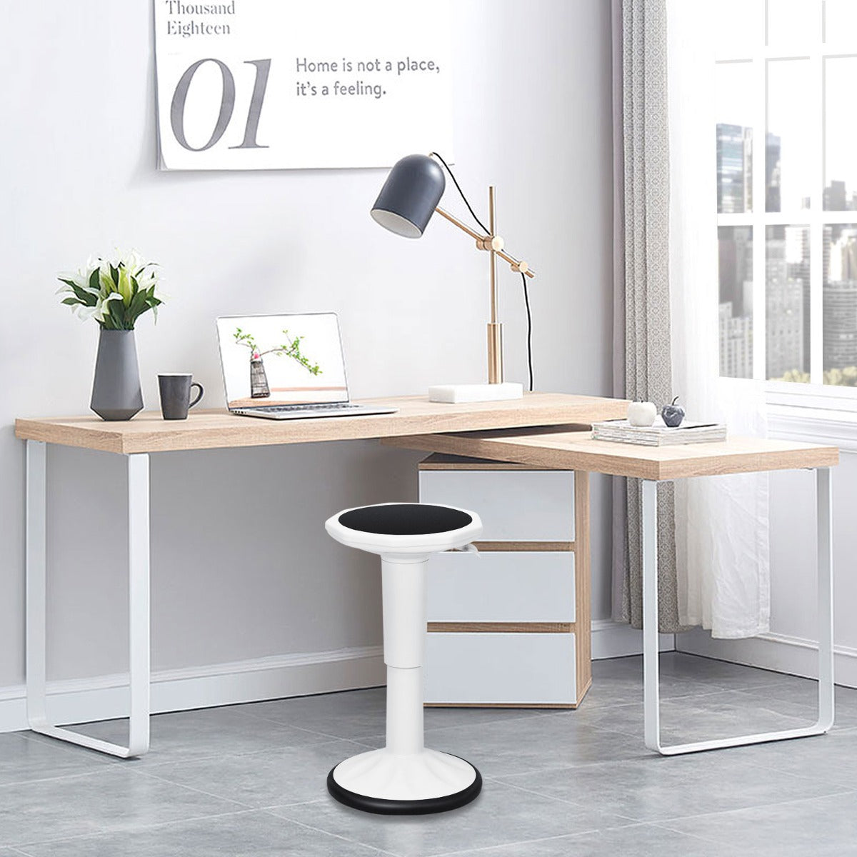 Ergonomic Wobble Stool with Adjustable Height for Kids &amp; Adults