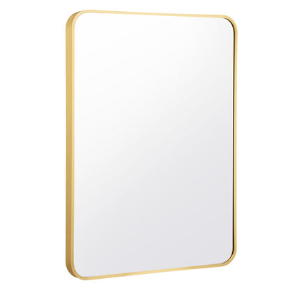 Rectangular Mirror with Aluminum Alloy Frame for Bathroom-Golden