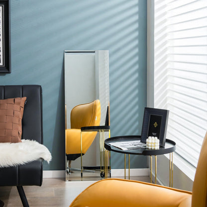 Full-Length 110x38cm Frameless Mirror with Beveled Edge for Home Decor