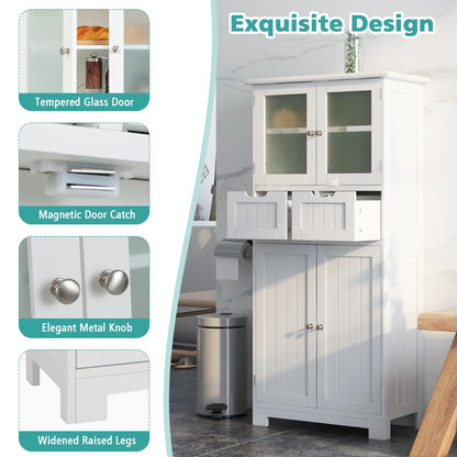 5-layer Freestanding Floor Cabinet for Bath