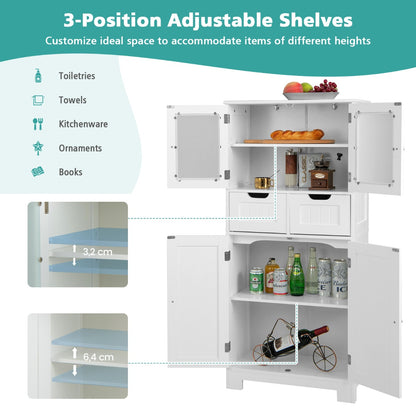 5-layer Freestanding Floor Cabinet for Bath