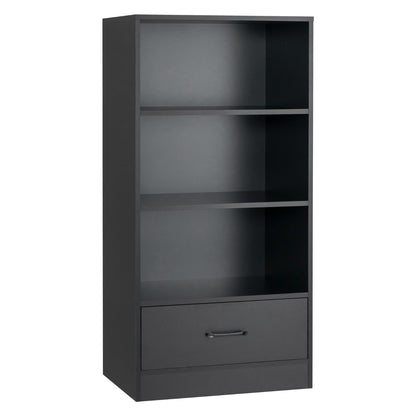 Costway Wood Bookcase with Storage Drawer for Living Room