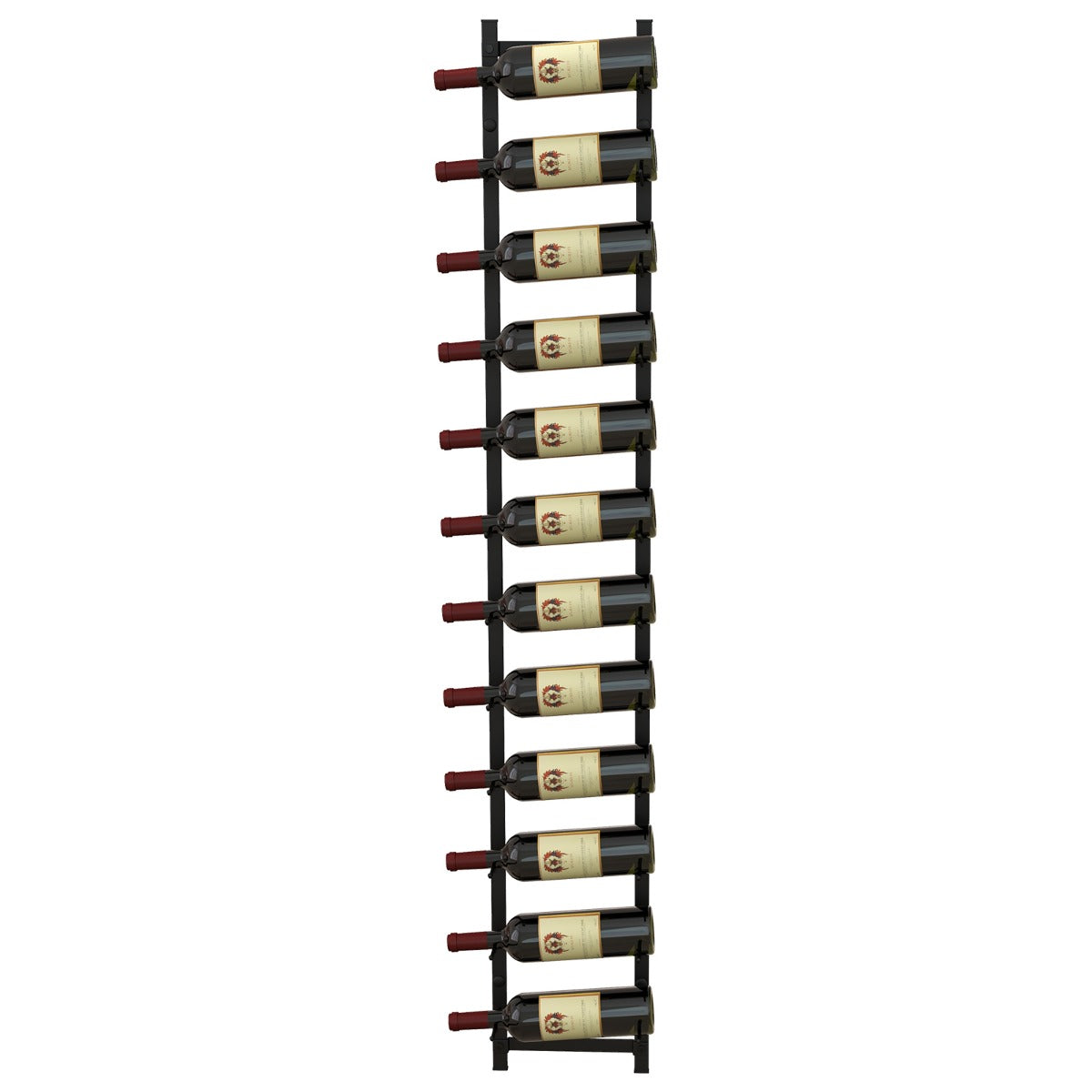 Rust-proof Metal Wall Mounted Wine Rack for 6/9/12 Bottles-12 Bottles