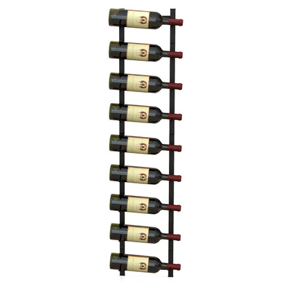 Rust-proof Metal Wall Mounted Wine Rack for 6/9/12 Bottles-9 Bottles