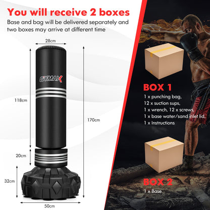 MMA UFC Kick Training Punching Bag with Stand with Fillable Suction Cup Base for Adults