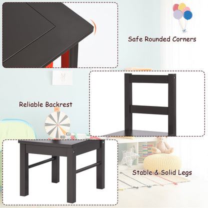 White and coffee children's table set makes an excellent birthday or holiday gift