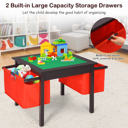 Two appropriately sized chairs provide comfortable and stable seating for young children