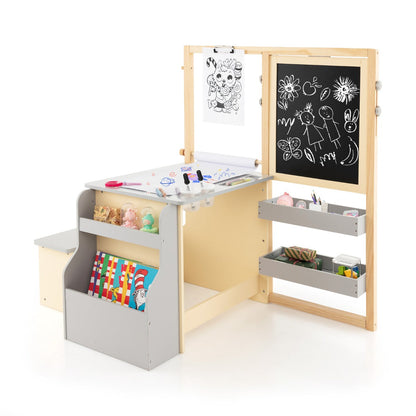 Sturdy wooden construction with rounded corners and burr-free edges helps protect young children