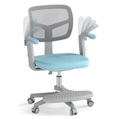 Kids Study Chair with Adjustable Height for Boys Girls Age 3-10-Blue