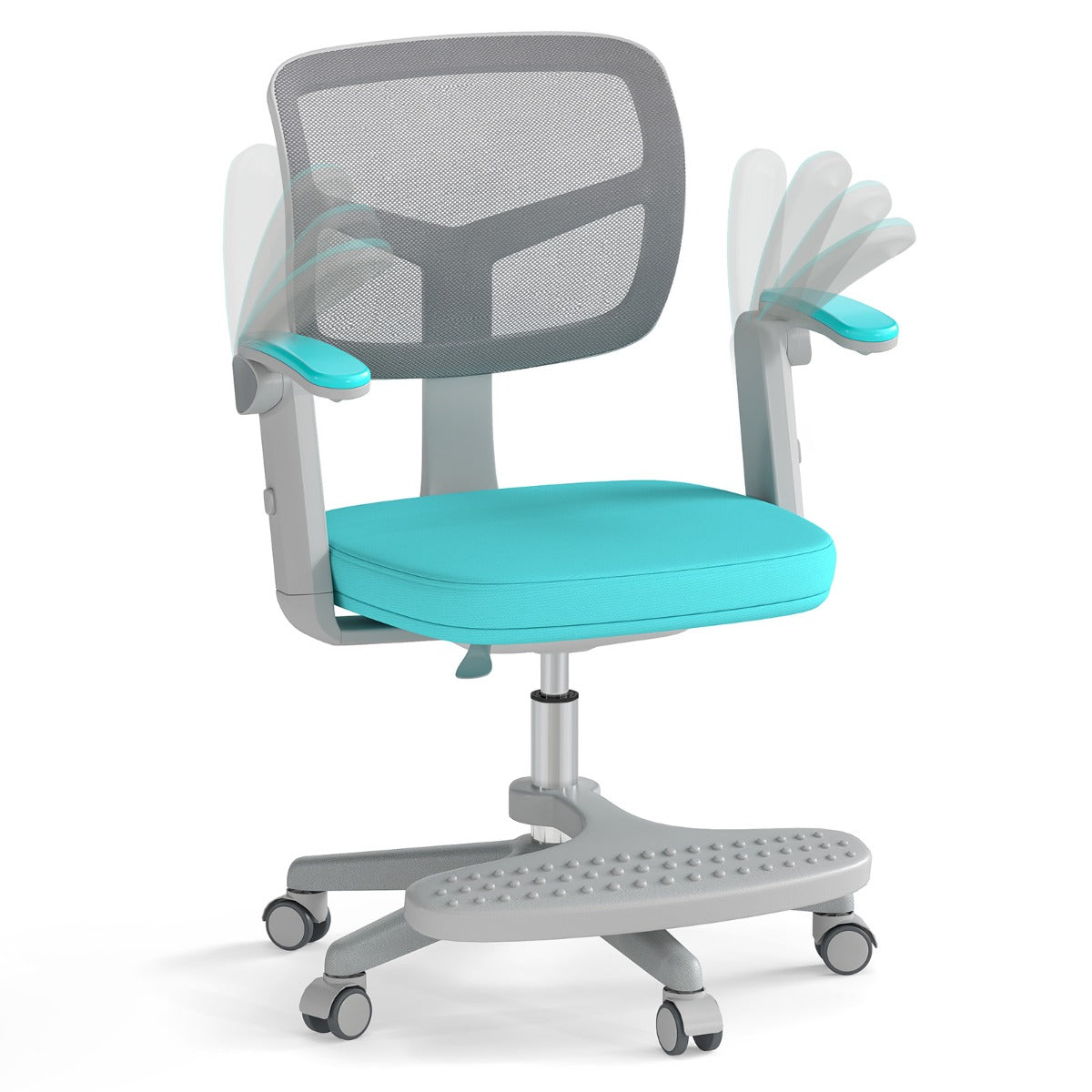 Kids Study Chair with Adjustable Height for Boys Girls Age 3-10-Green