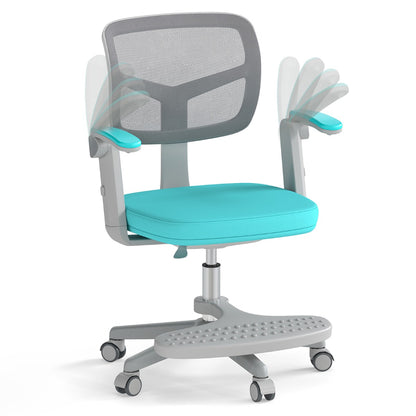 Kids Study Chair with Adjustable Height for Boys Girls Age 3-10-Green