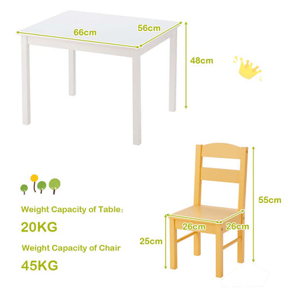 Kids Table and 4 Chairs Set for Toddlers-Colourful