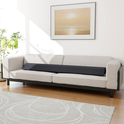 Bed Wedge Pillow for Headboard Gap with 2 Storage Pockets-Grey-King