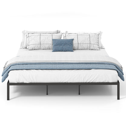 King Metal Bed Frame Platform Bed-Black-King
