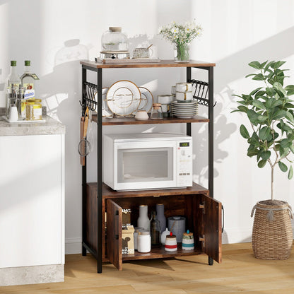 Ten S-shaped metal hooks hang cooking utensils, towels, oven mitts and other frequently used items